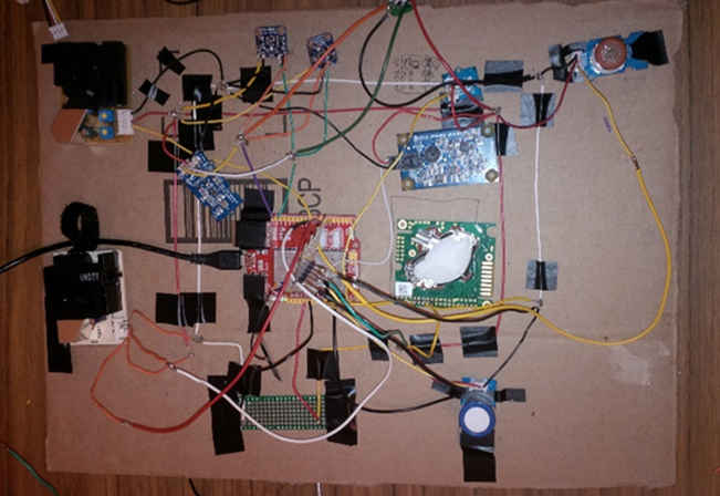 Fig 1: Hacky sensor testing evaluation board