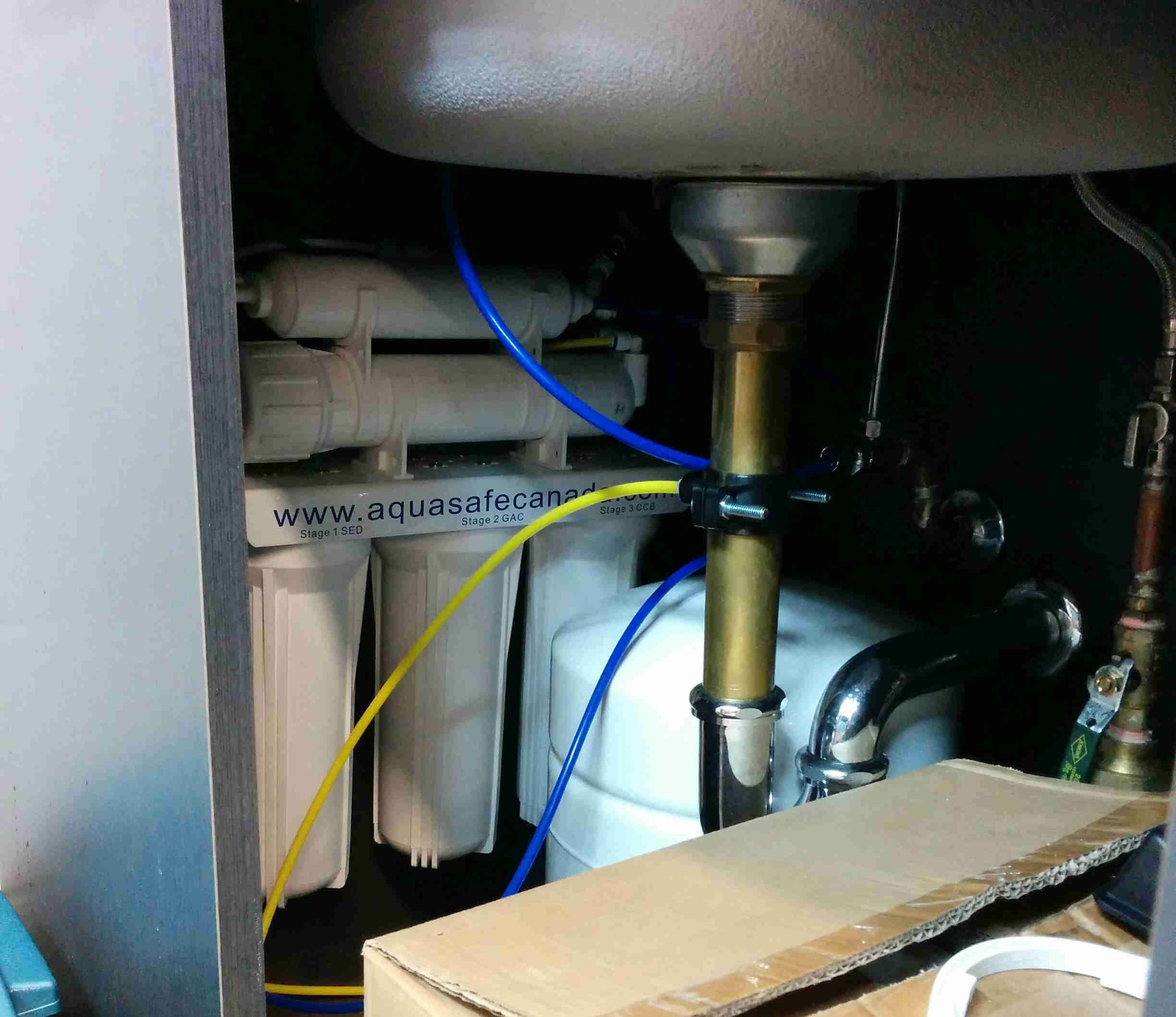 Fig 2: Under-sink reverse osmosis filter.